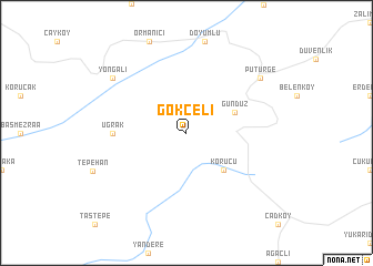 map of Gökçeli