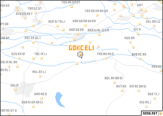 map of Gökçeli