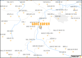 map of Gökçeören