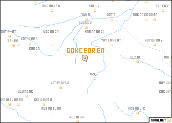 map of Gökçeören