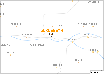 map of Gökçeşeyh