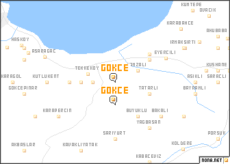 map of Gökçe