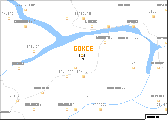 map of Gökçe