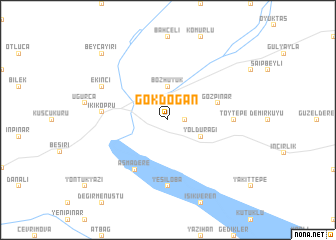 map of Gökdoğan