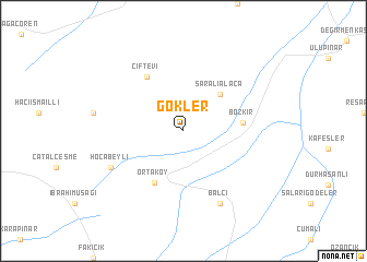 map of Gökler