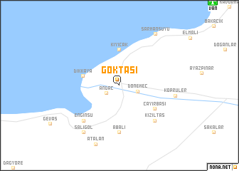 map of Göktaşı