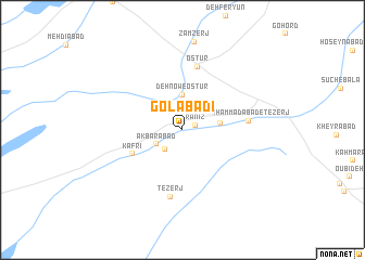 map of Golābādī