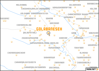 map of Golābān-e Seh