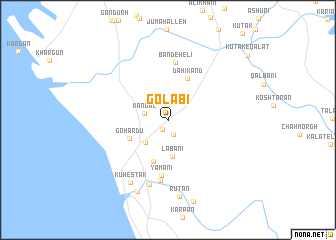 map of Golābī