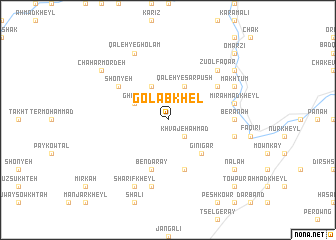 map of Golāb Khēl