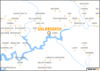 map of Golāb Sorkh