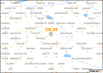 map of Gołąb