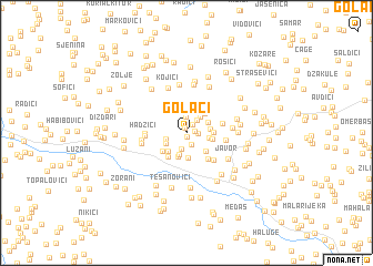 map of Golaći