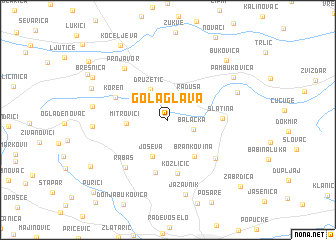 map of Gola Glava