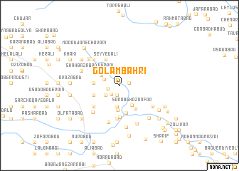 map of Golām Baḩrī