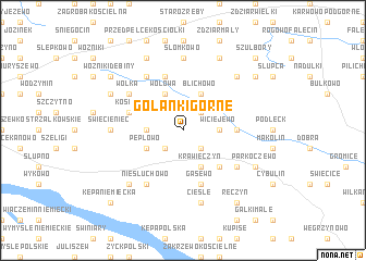 map of Golanki Górne