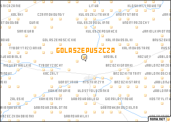 map of Gołasze Puszcza