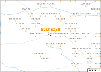 map of Gołaszyn