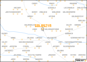 map of Gołaszyn