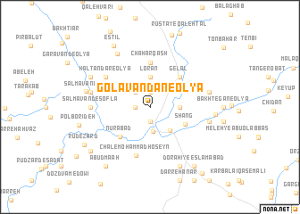 map of Golāvandān-e ‘Olyā