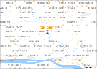 map of Goławice