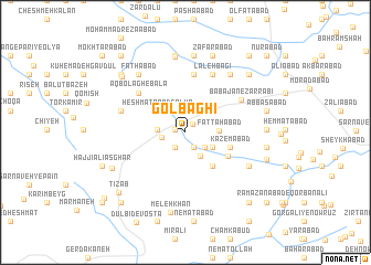 map of Golbāghī