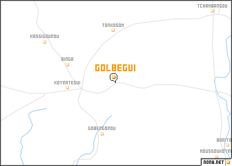 map of Golbégui