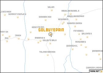 map of Golbū-ye Pā\