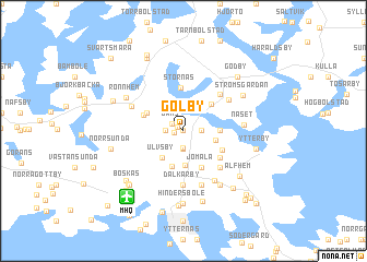 map of Gölby