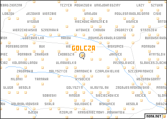 map of Gołcza