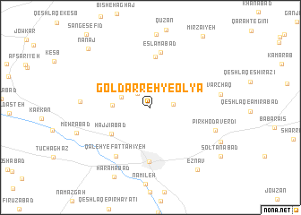 map of Gol Darreh-ye ‘Olyā