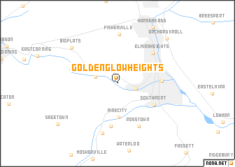 map of Golden Glow Heights