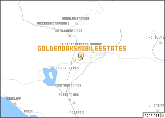 map of Golden Oaks Mobile Estates