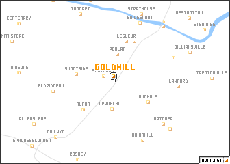 map of Gold Hill