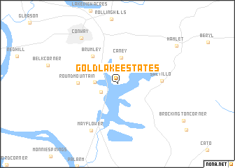 map of Gold Lake Estates