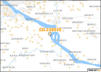 map of Goldsboro