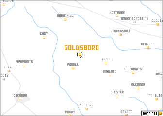 map of Goldsboro