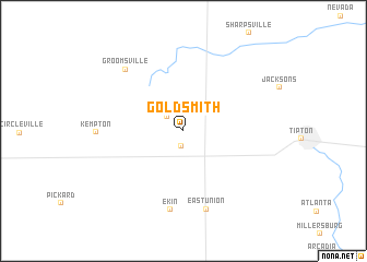 map of Goldsmith