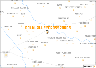 map of Gold Valley Crossroads