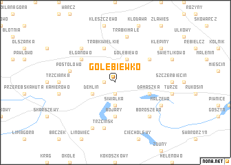 map of Gołębiewko