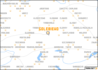 map of Gołębiewo