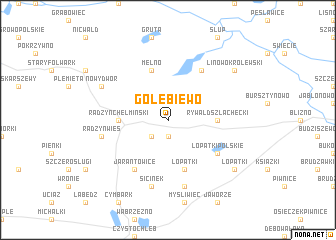 map of Gołębiewo