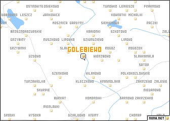 map of Gołębiewo