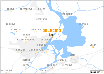 map of Golęcino