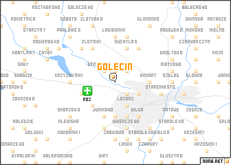 map of Golęcin