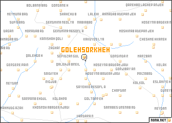 map of Goleh Sorkheh