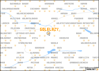 map of Gołe Łazy