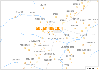 map of Golema Rečica