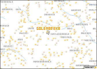 map of Golema Reka