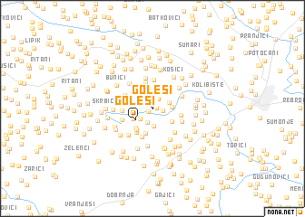 map of Goleši